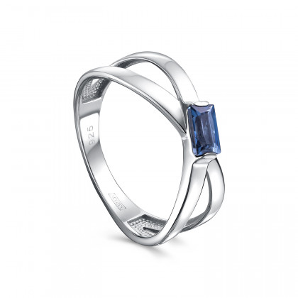 Кольцо из серебра с топазом london blue